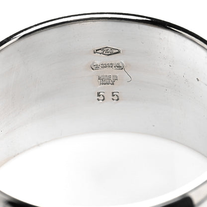 Bulgari 18K White Gold Monologo Band Ring 55 7.25 7 of 8