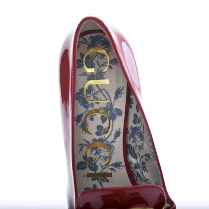 Gucci Vernice GG Victoire 55mm Loafer Pumps 35.5 Hibiscus Red 6 of 8