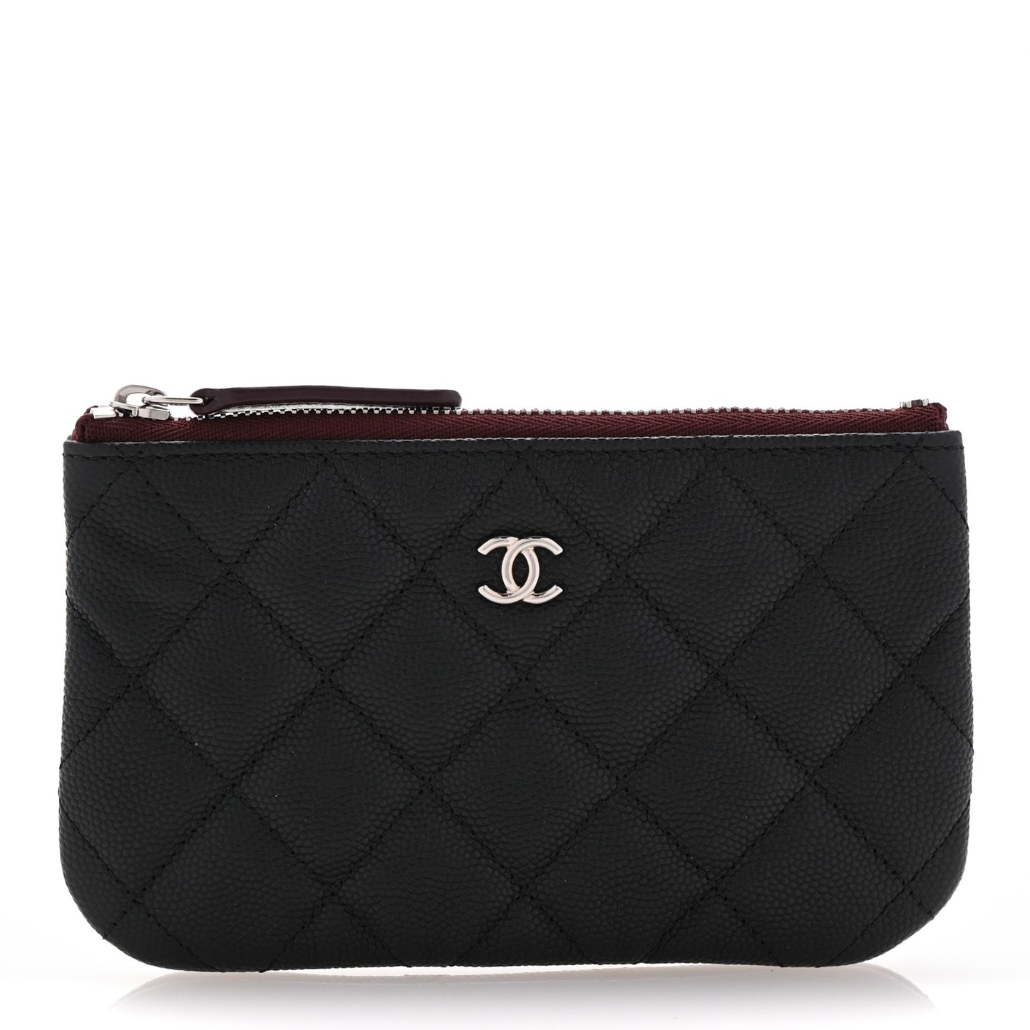 Caviar Quilted Small Pouch Black