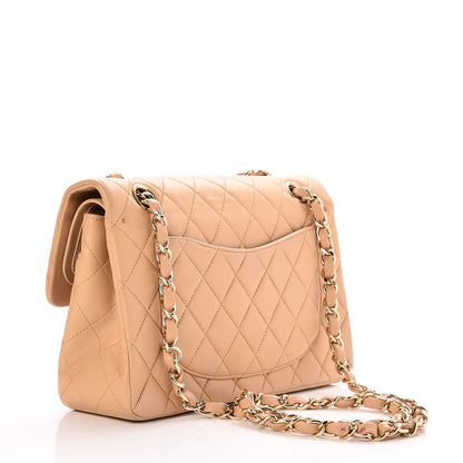 Chanel Lambskin Quilted Small Double Flap Beige 4 of 8