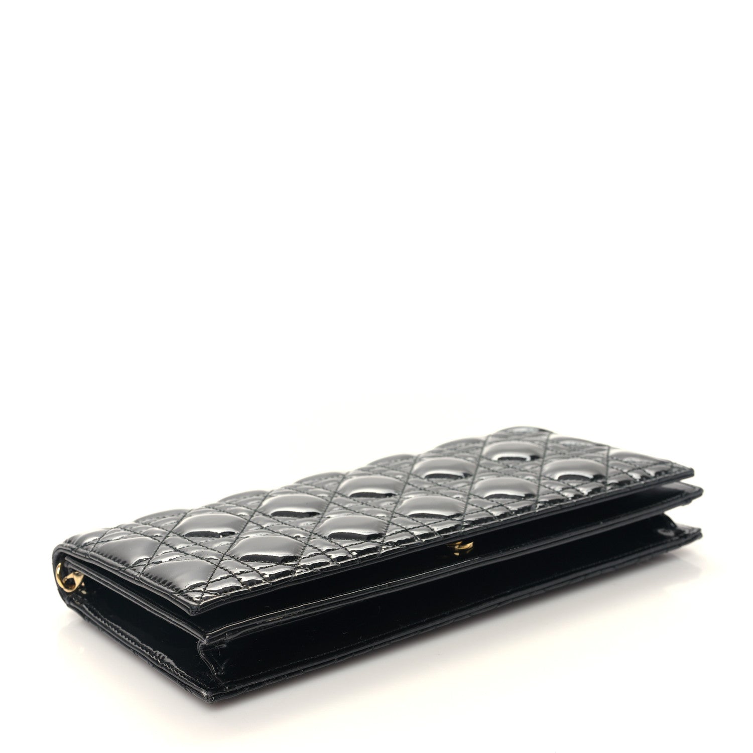 Christian Dior Patent Cannage Lady Dior Convertible Clutch Black 4 of 8
