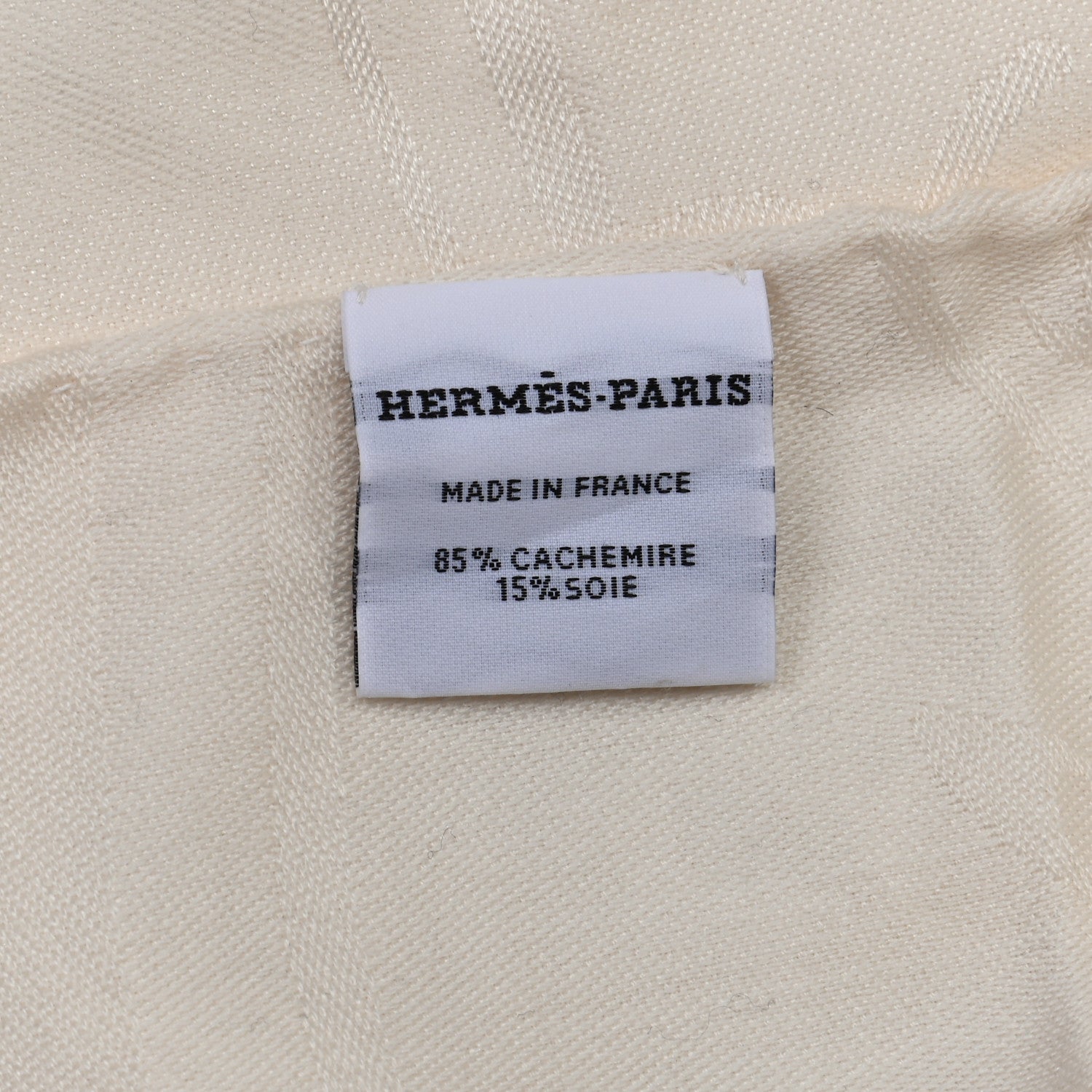 Hermes Cashmere Silk New Libris Stole Ivory 5 of 5
