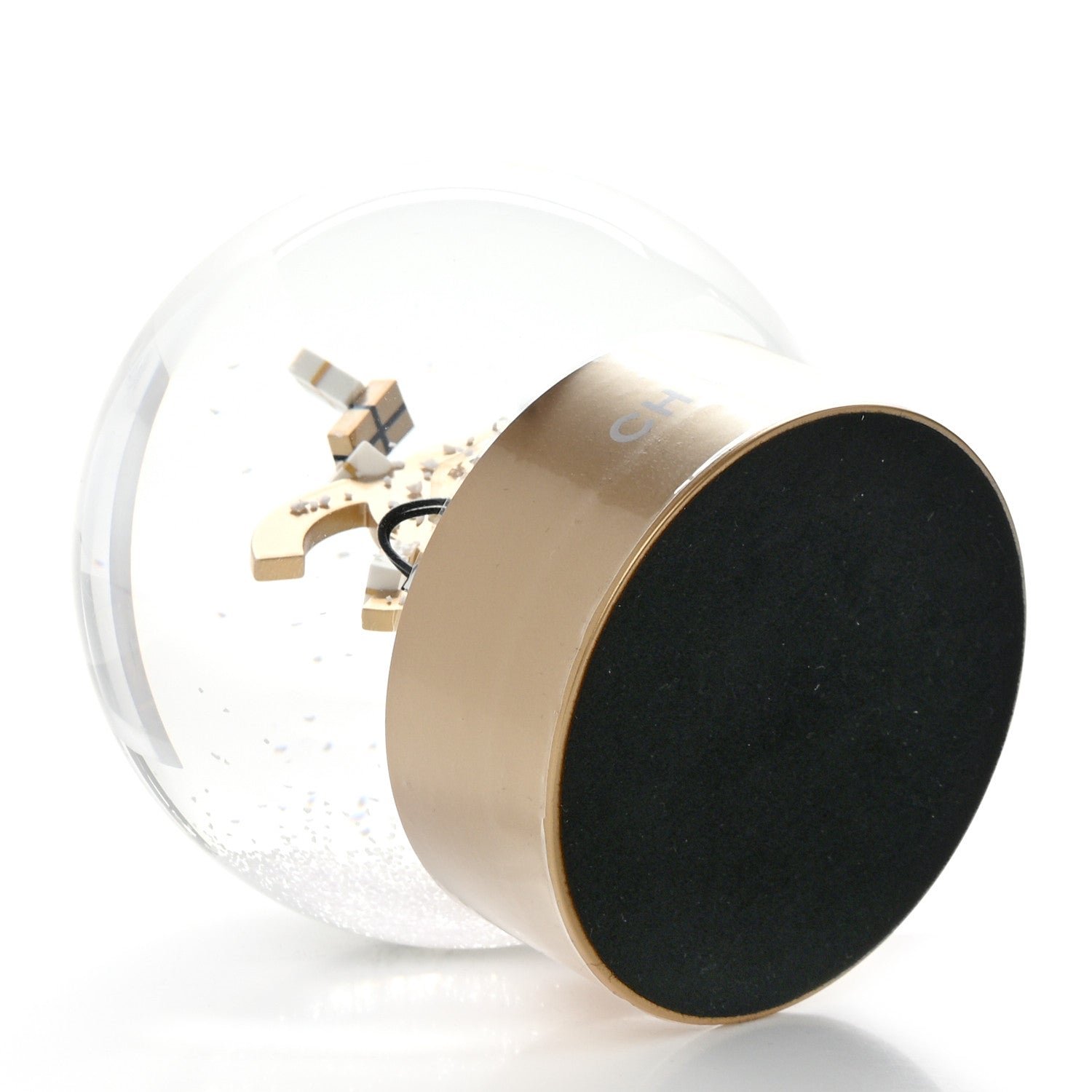 Chanel Glass CC Shopping Bag Snow Globe Gold 4 of 8