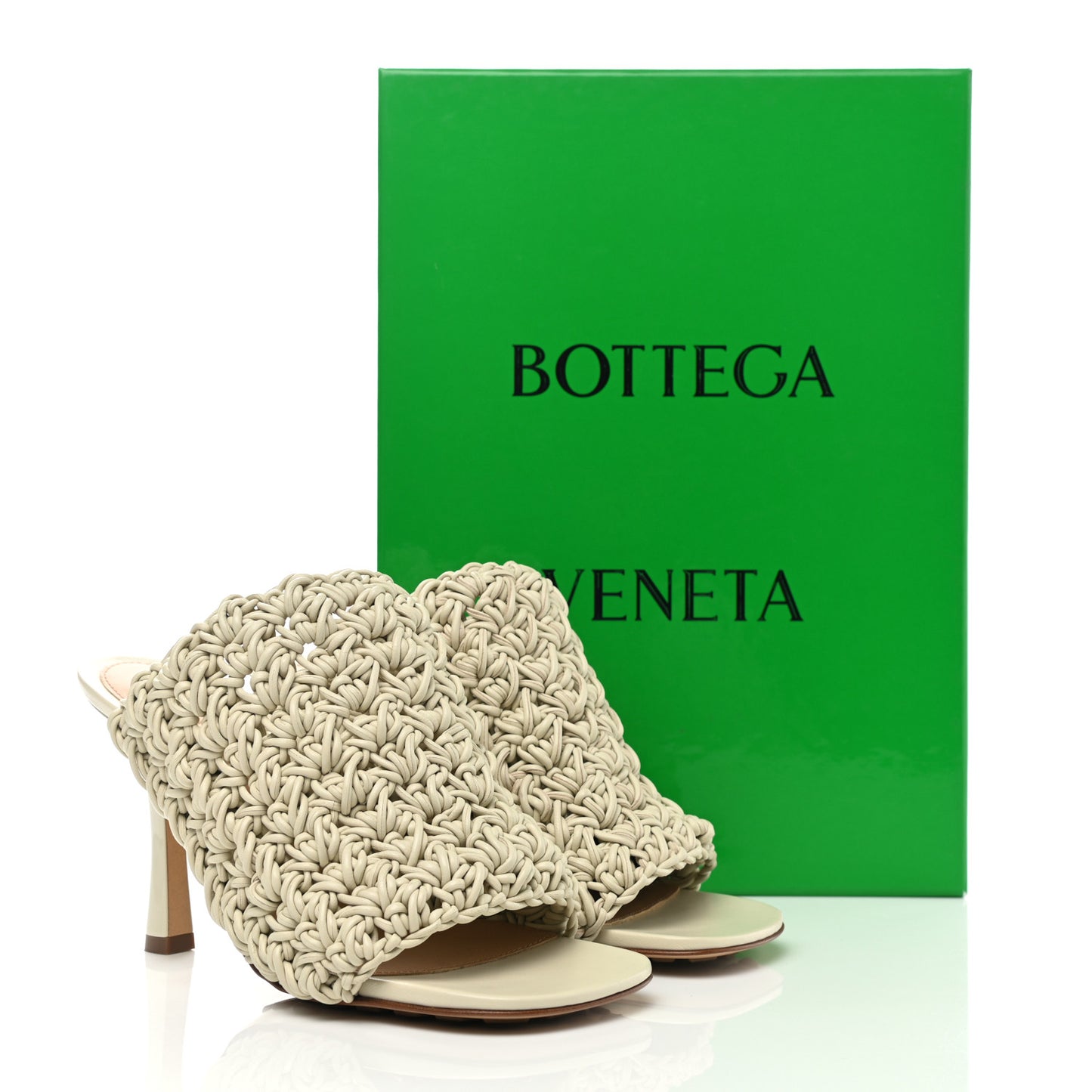 Nappa Intrecciato The Board Mules 36.5 Wax