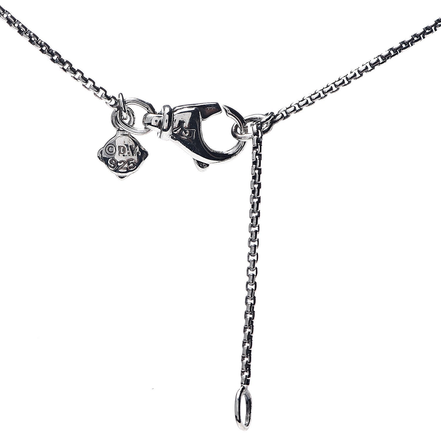 David Yurman Sterling Silver 18K Yellow Gold 8mm Petite Chatelaine Pendant Necklace 5 of 5