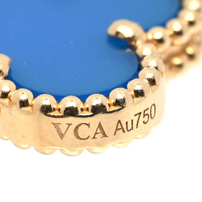Van Cleef & Arpels 18K Yellow Gold Blue Agate 5 Motifs Vintage Alhambra Bracelet 4 of 6