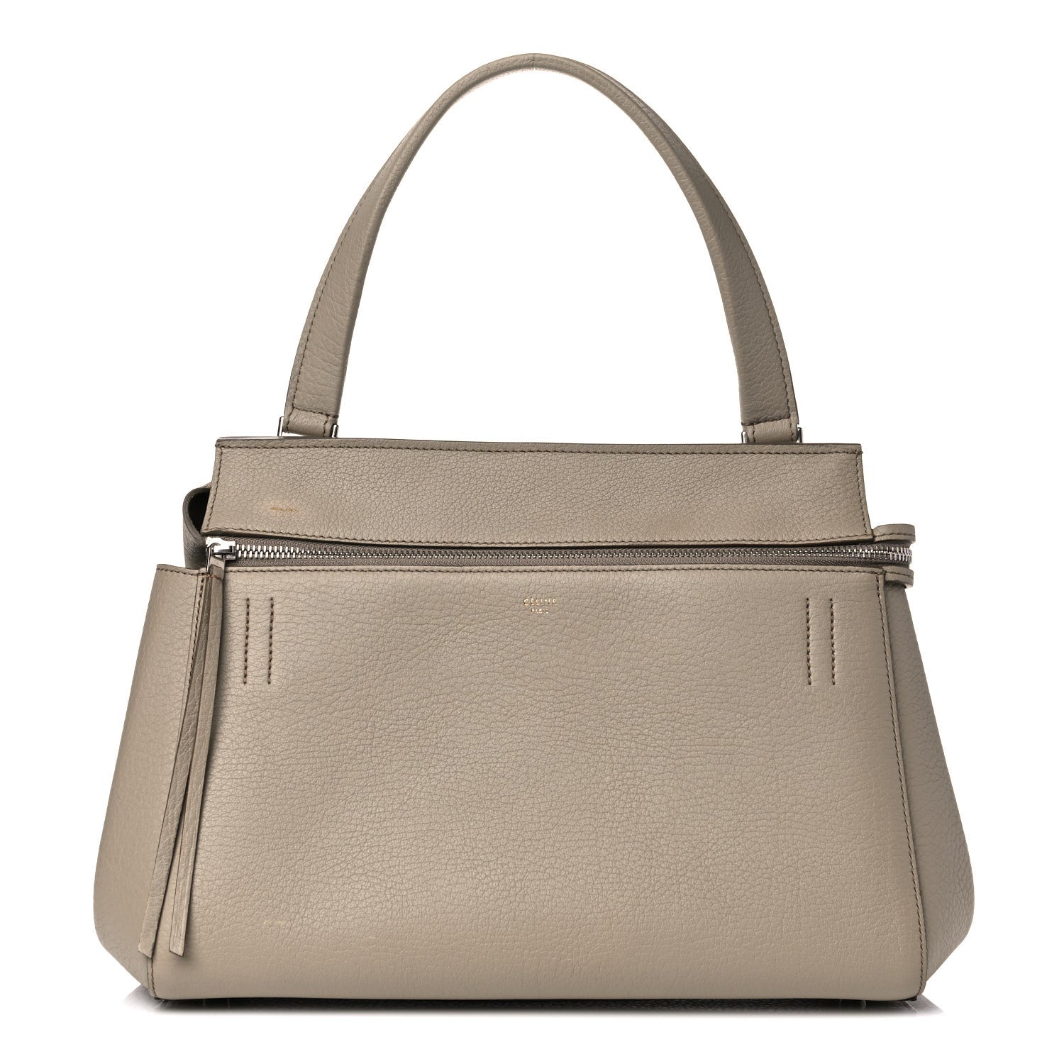 Celine Crisped Calfskin Medium Edge Shoulder Bag Light Taupe 1 of 18