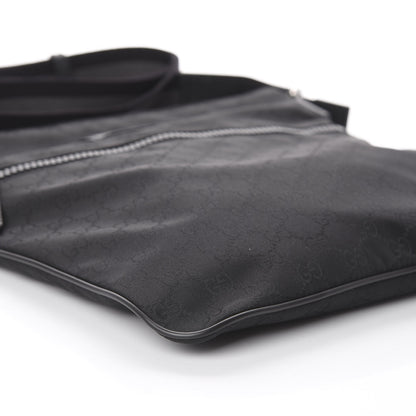 Gucci Nylon Monogram Medium Flat Messenger Bag Black 5 of 8