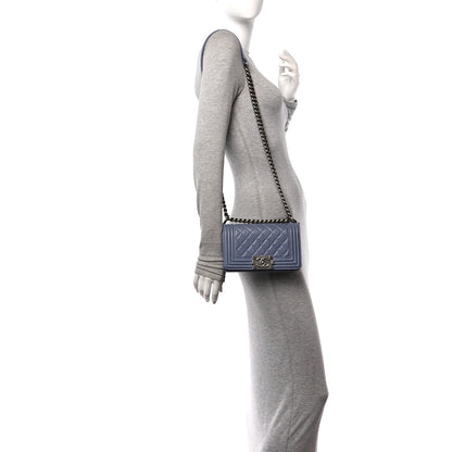 Chanel Lambskin Quilted Small Boy Flap Light Blue 2 of 12