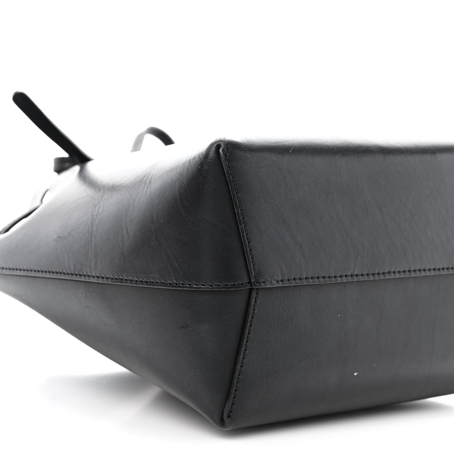 Calfskin Mini Bucket Bag Black Flamma