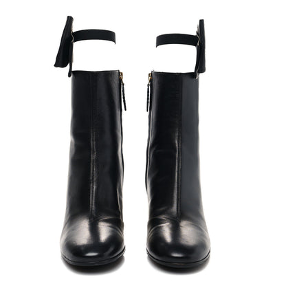 Gucci Nappa Removable Bow Candy Ankle Boots 37.5 Black 2 of 7