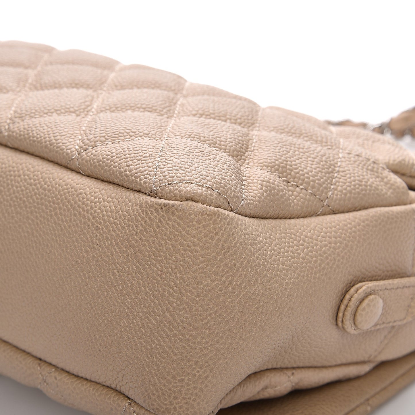 Caviar Quilted Jumbo Easy Flap Beige