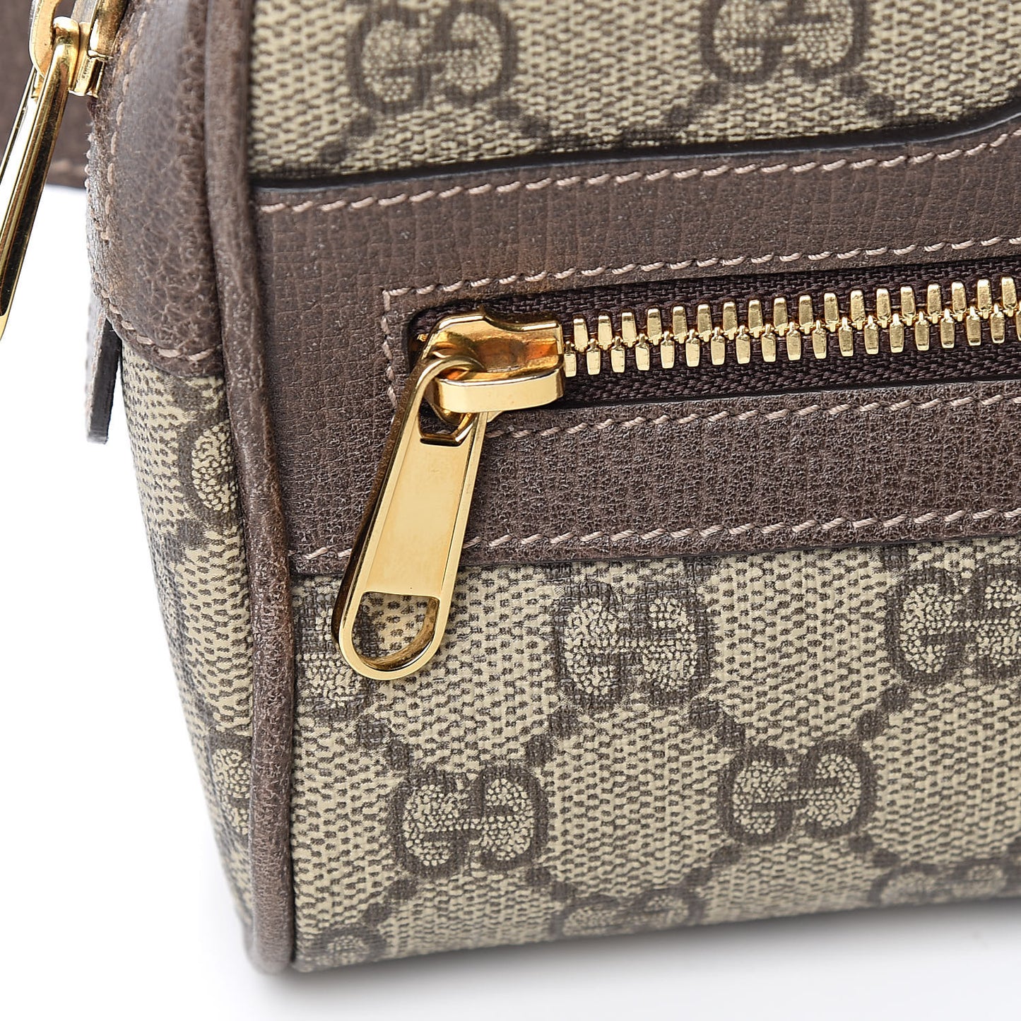 GG Supreme Monogram Web Small Ophidia Belt Bag 85 34 Dark Brown