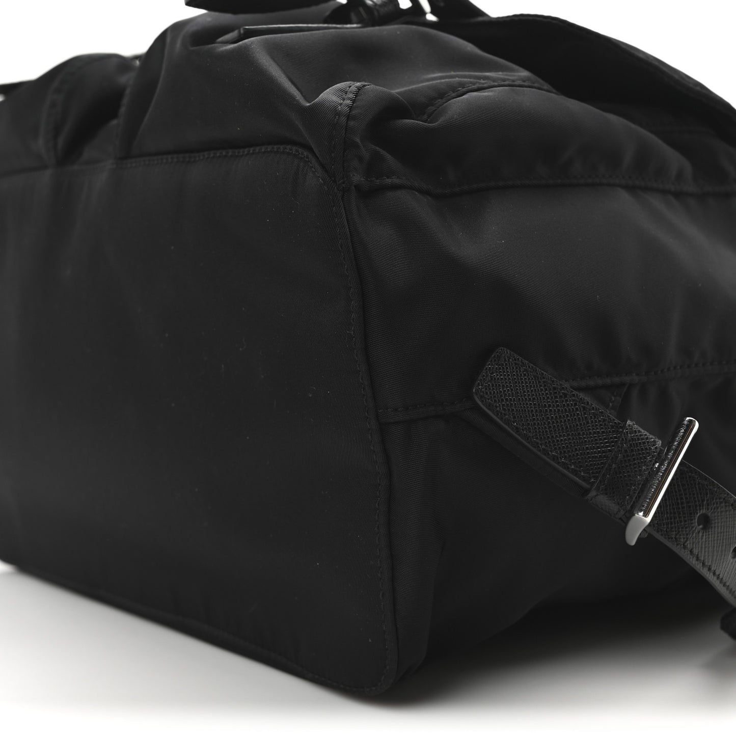 Re-Nylon Vela Saffiano Medium Backpack Black