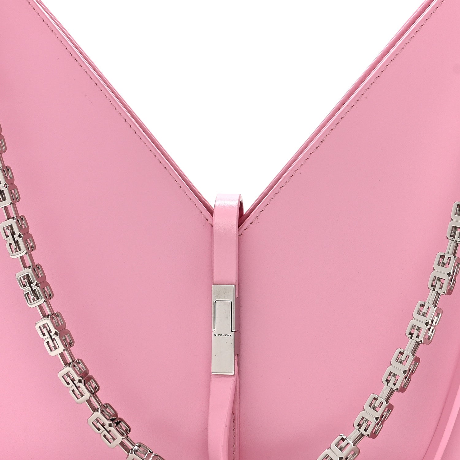 Givenchy Box Calfskin Small Cut Out Shoulder Bag Pink 8 of 10
