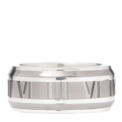 Tiffany Sterling Silver Titanium Atlas Band Ring 48 4.5 1 of 7