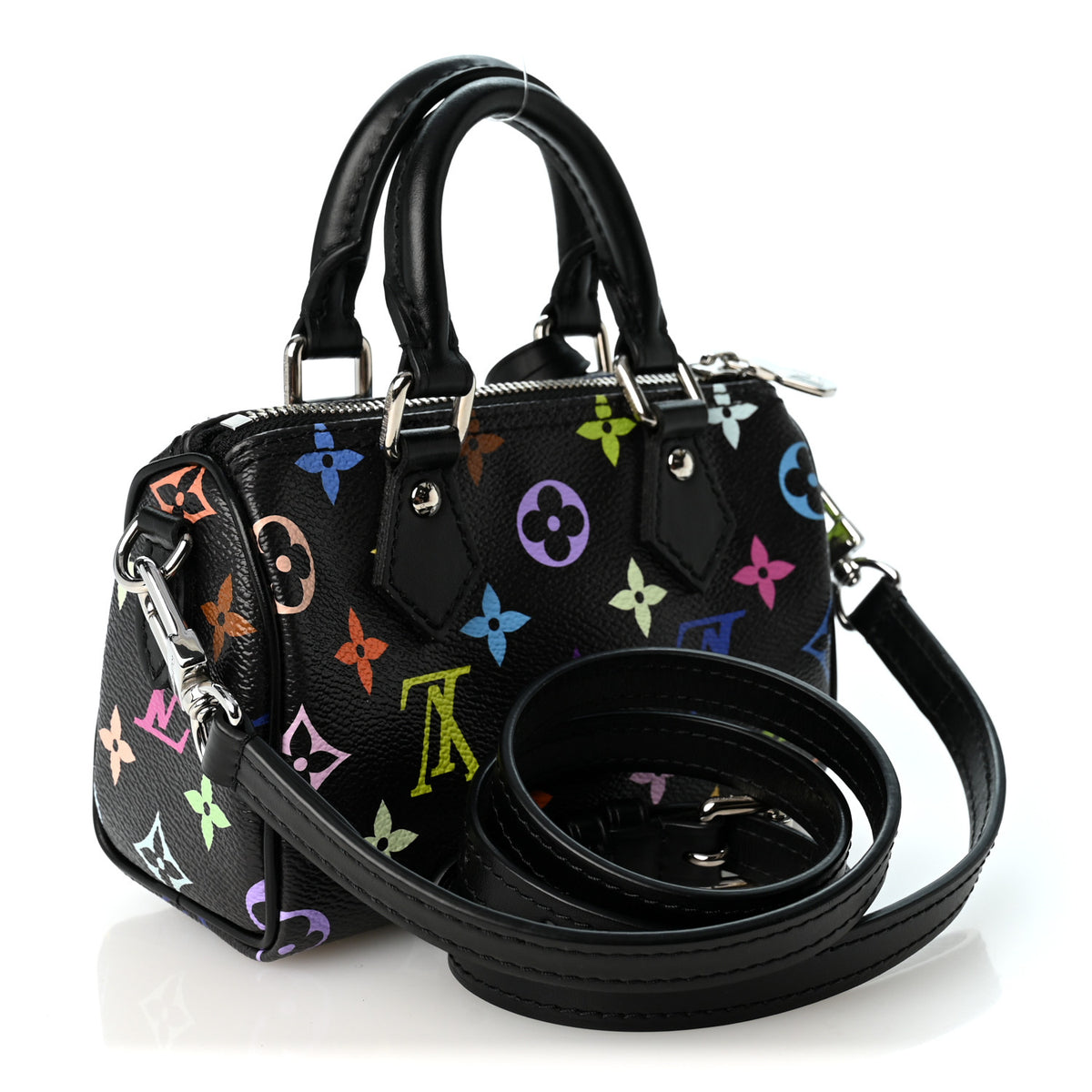 Louis Vuitton LV x TM Monogram Multicolor Nano Speedy Black 3 of 9