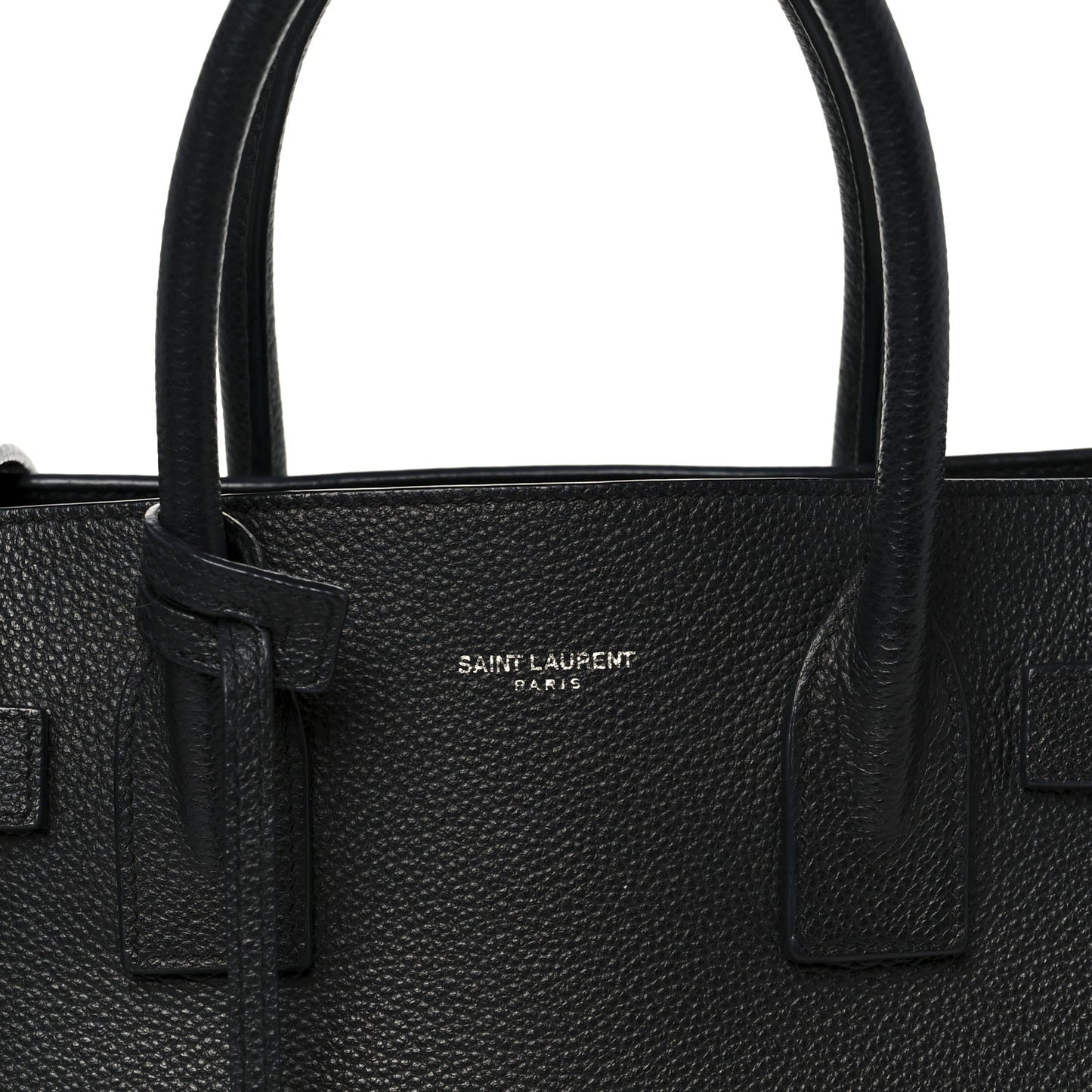 Grained Calfskin Baby Sac De Jour Black