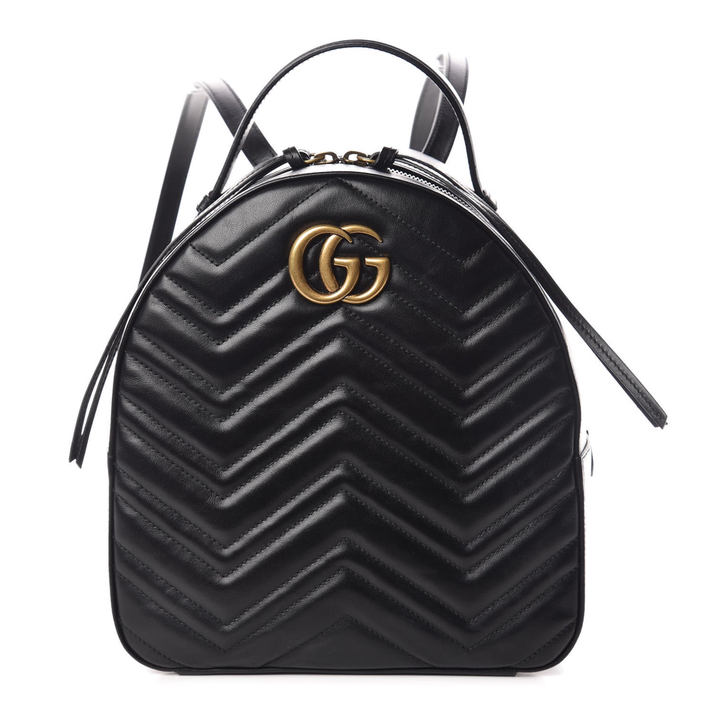 Calfskin Matelasse GG Marmont Backpack Black