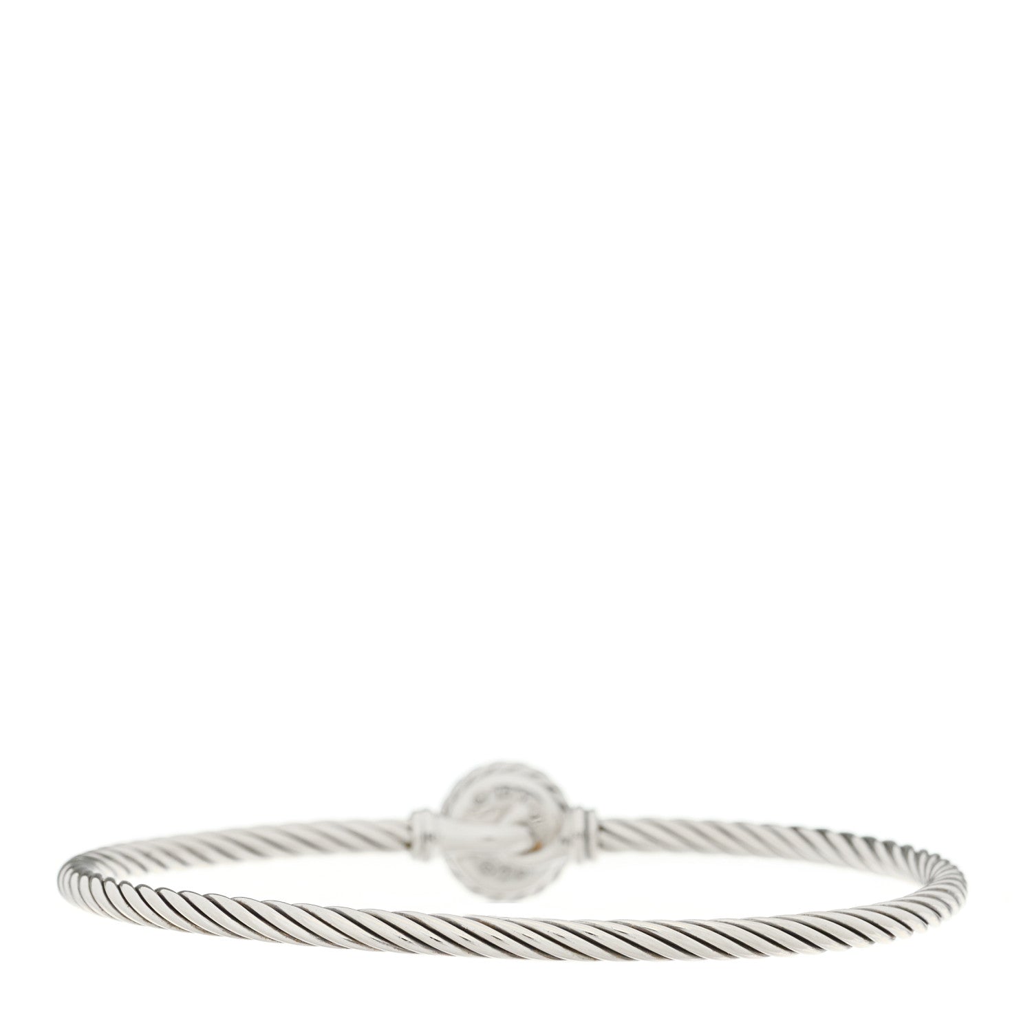 David Yurman Sterling Silver Pearl 3mm Chatelaine Bracelet 2 of 3