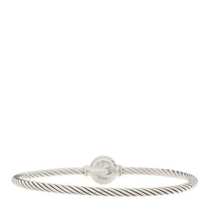 David Yurman Sterling Silver Pearl 3mm Chatelaine Bracelet 2 of 3