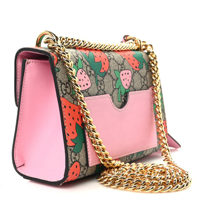 Gucci GG Supreme Monogram Strawberry Small Padlock Shoulder Bag 2 of 10