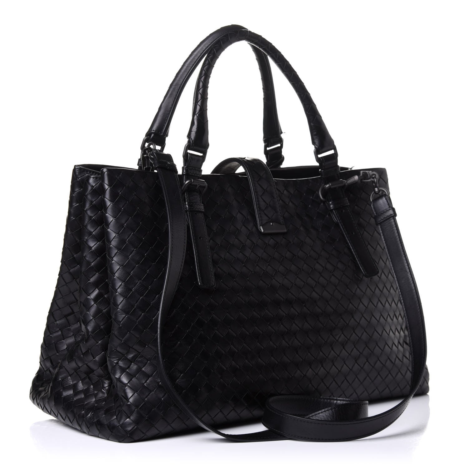 Bottega Veneta Nappa Intrecciato Medium Roma Tote Black 2 of 11