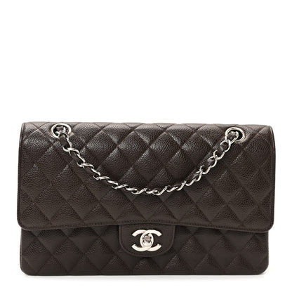 Chanel Caviar Quilted Medium Double Flap Dark Brown 1 of 10