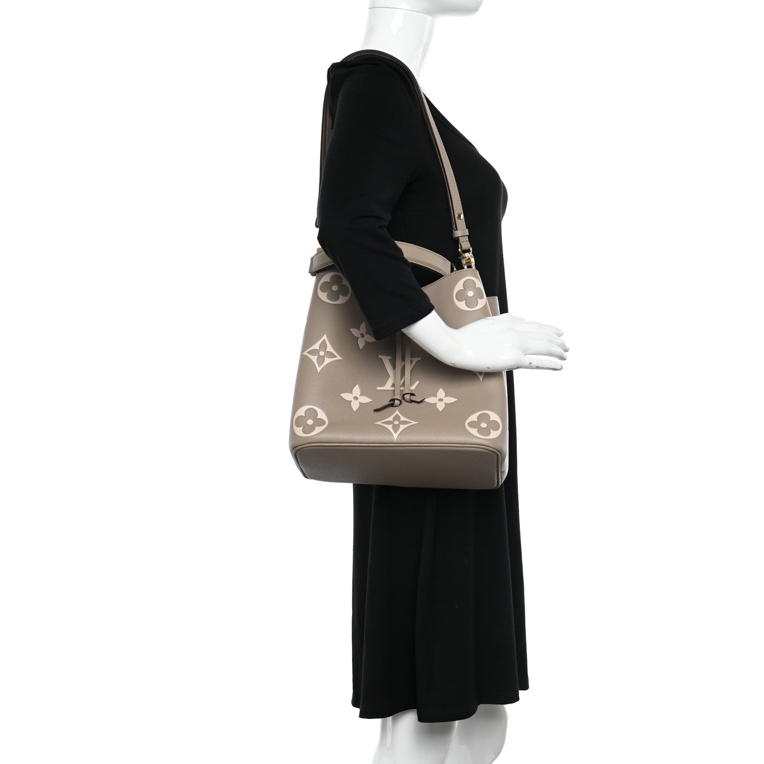 Louis Vuitton Empreinte Monogram Giant Neonoe MM Tourterelle Creme 2 of 9