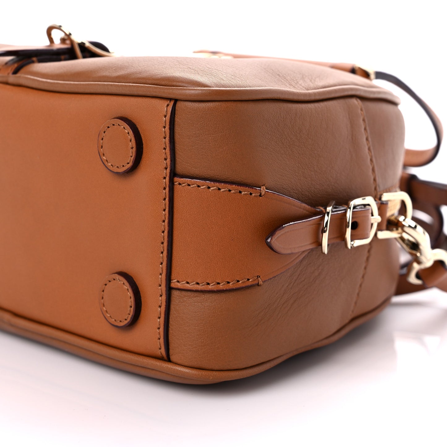 Calfskin Small Varenne Bowling Bag Brown
