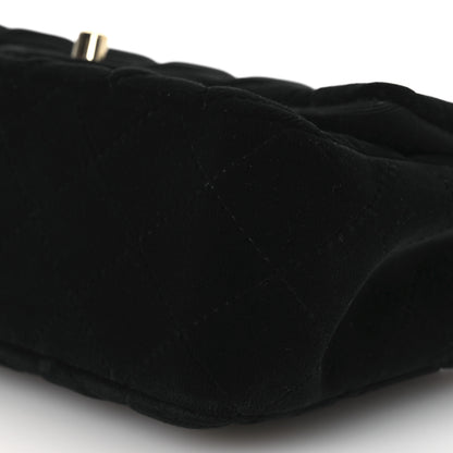 Chanel Velvet Quilted Mini Rectangular Flap Black 10 of 12