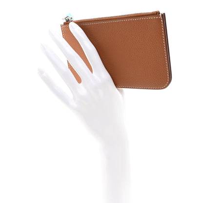 Hermes Evercolor Zipengo Chain D'Ancre Card Holder Gold 2 of 9