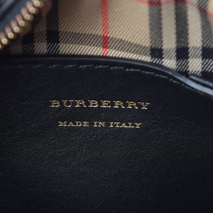 Burberry Smooth Calfskin 1983 Knight Check Link Camera Bag Black 8 of 9