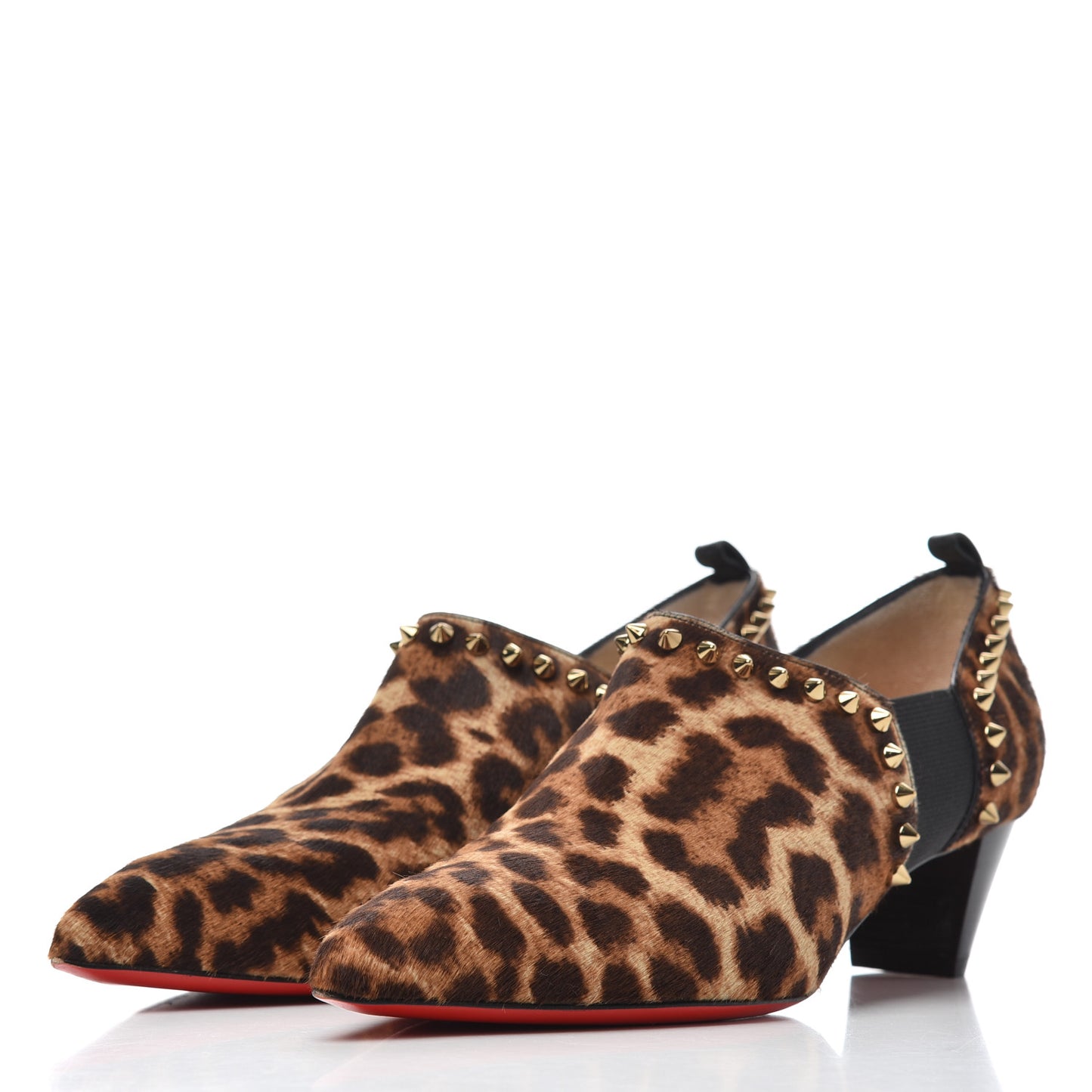 Pony Hair Leopard Print Vicky 45 Booties 39 Bronze