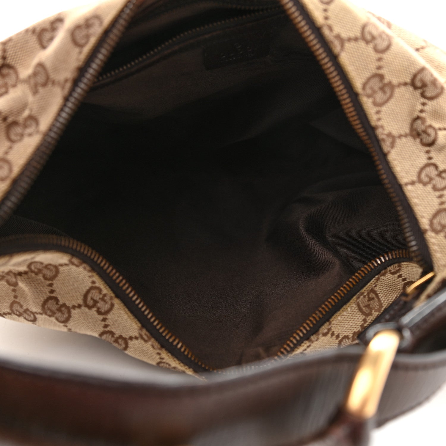 Gucci Monogram Medium Horsebit Chain Hobo Dark Brown 5 of 12