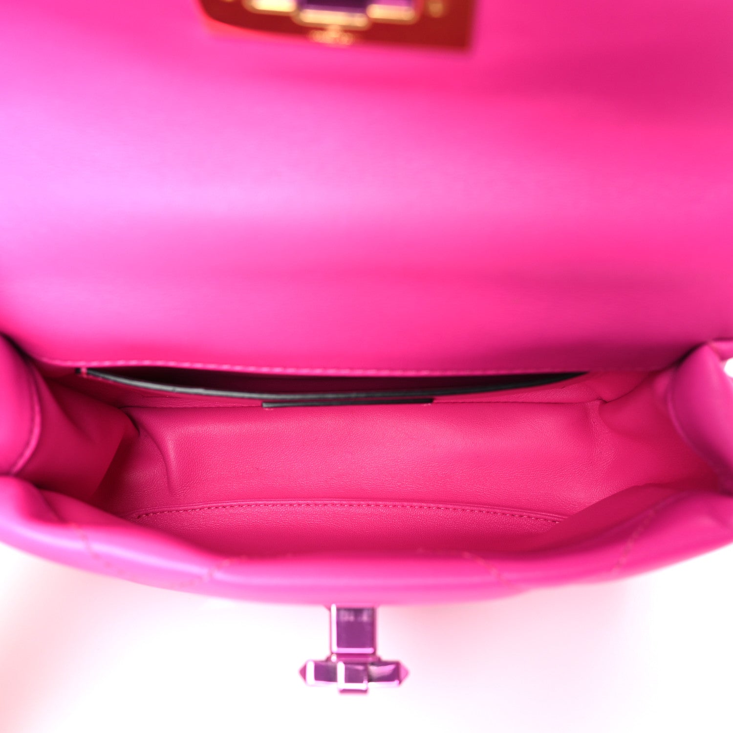 Valentino Garavani Nappa Lacquer Monochrome Small Roman Stud Shoulder Bag Pink PP 5 of 9