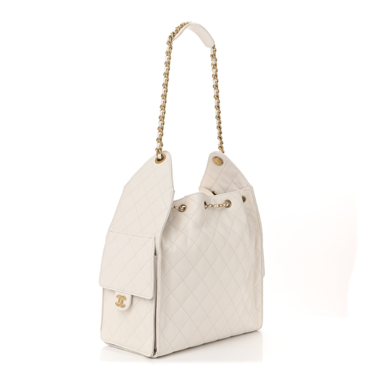 Chanel Caviar Quilted Medium Chanel 25 Handbag White 5 of 21
