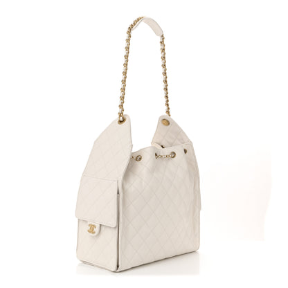 Chanel Caviar Quilted Medium Chanel 25 Handbag White 5 of 21