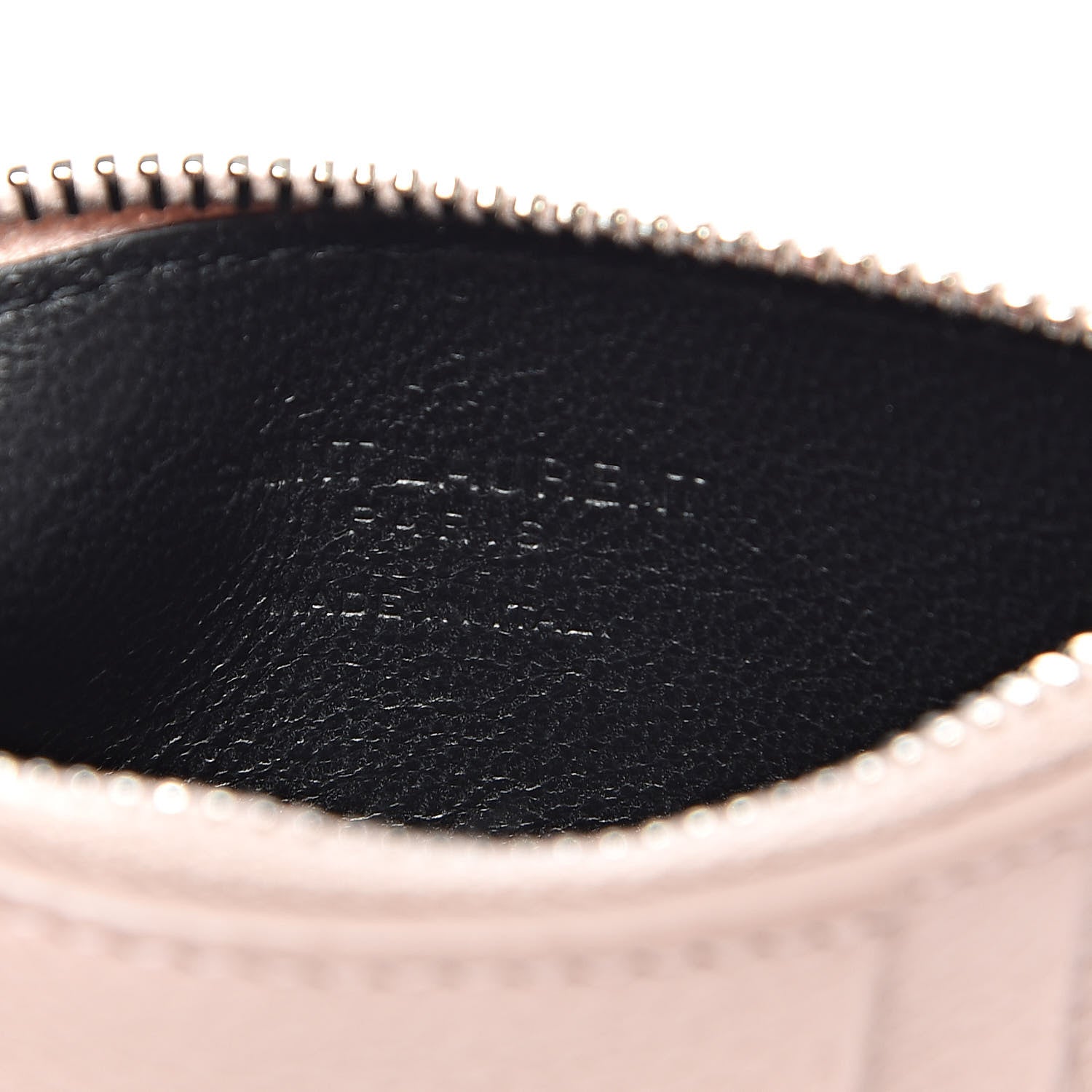 Saint Laurent Grained Calfskin 5 Fragments Zip Pouch Card Holder Pale Pink 6 of 6