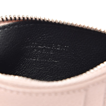 Saint Laurent Grained Calfskin 5 Fragments Zip Pouch Card Holder Pale Pink 6 of 6