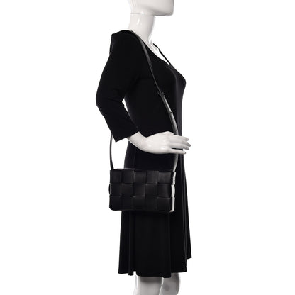 Bottega Veneta Lambskin Maxi Intrecciato Cassette Crossbody Bag Black 2 of 9