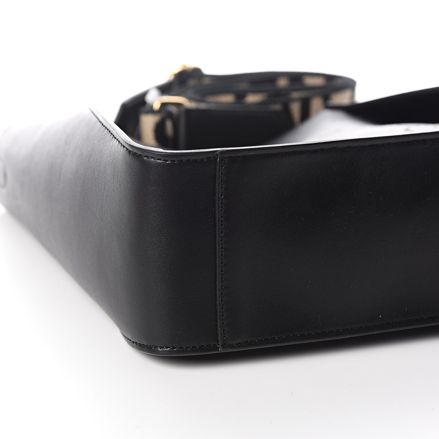 Eco Alter Nappa Perforated Logo Mini Crossbody Black