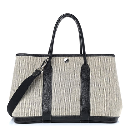Hermes Twill D H Negonda Garden Party 30 TPM Ecru Black 1 of 11