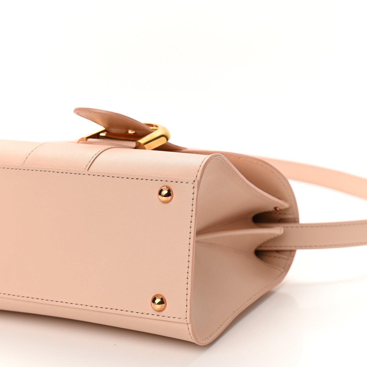 Delvaux Grained Calfskin Mini Brillant Satchel Light Pink 9 of 9