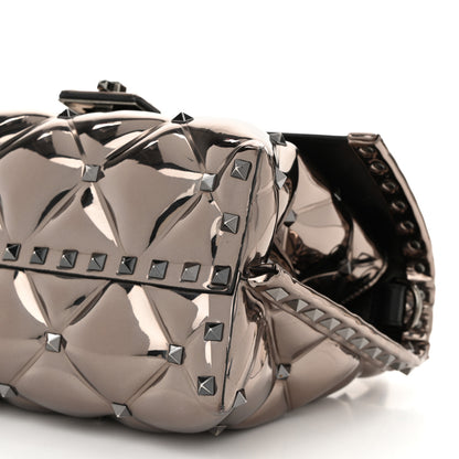 Valentino Garavani Metallic PVC Candystud Top Handle Bag Rutenio 9 of 9