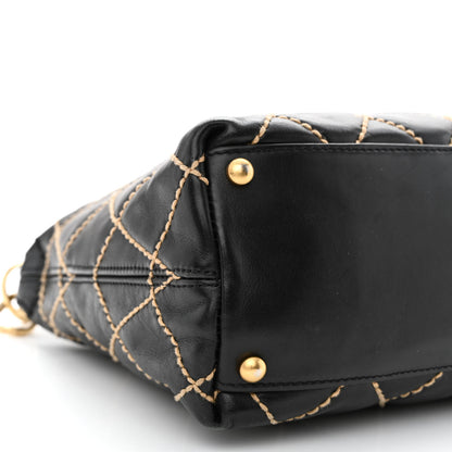 Chanel Calfskin Wild Stitch Hobo Black 9 of 16