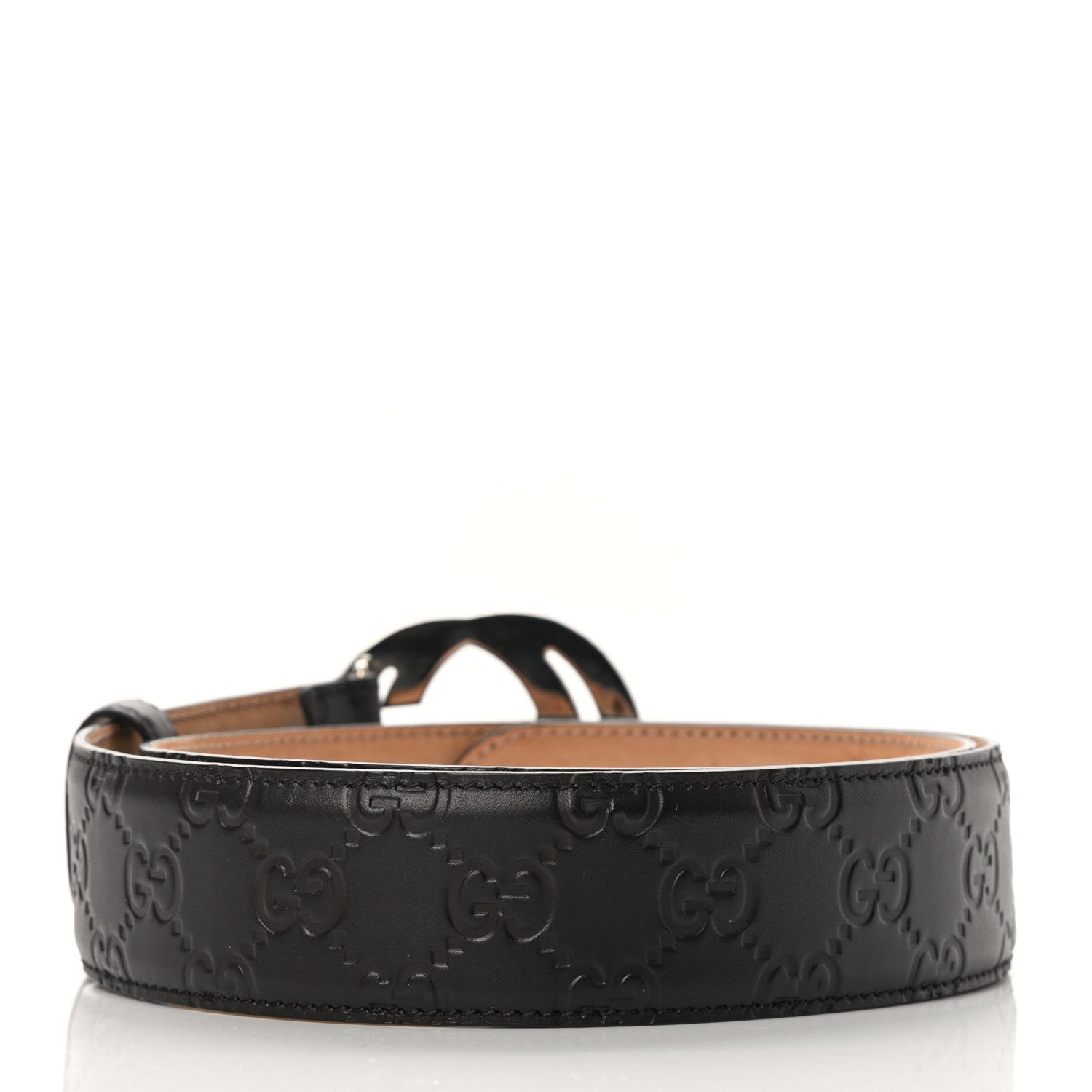 Gucci Guccissima Signature Interlocking G 40mm Belt 85 34 Cocoa 2 of 6