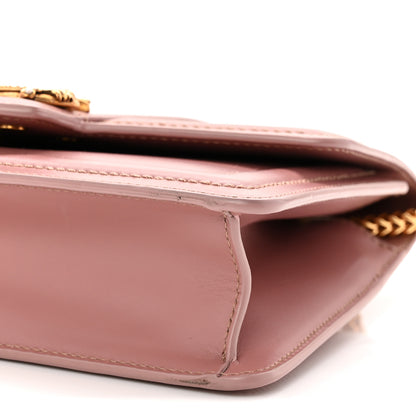 Dolce & Gabbana DOLCE GABBANA Smooth Calfskin Small DG Amore Envelope Bag Pink 9 of 9