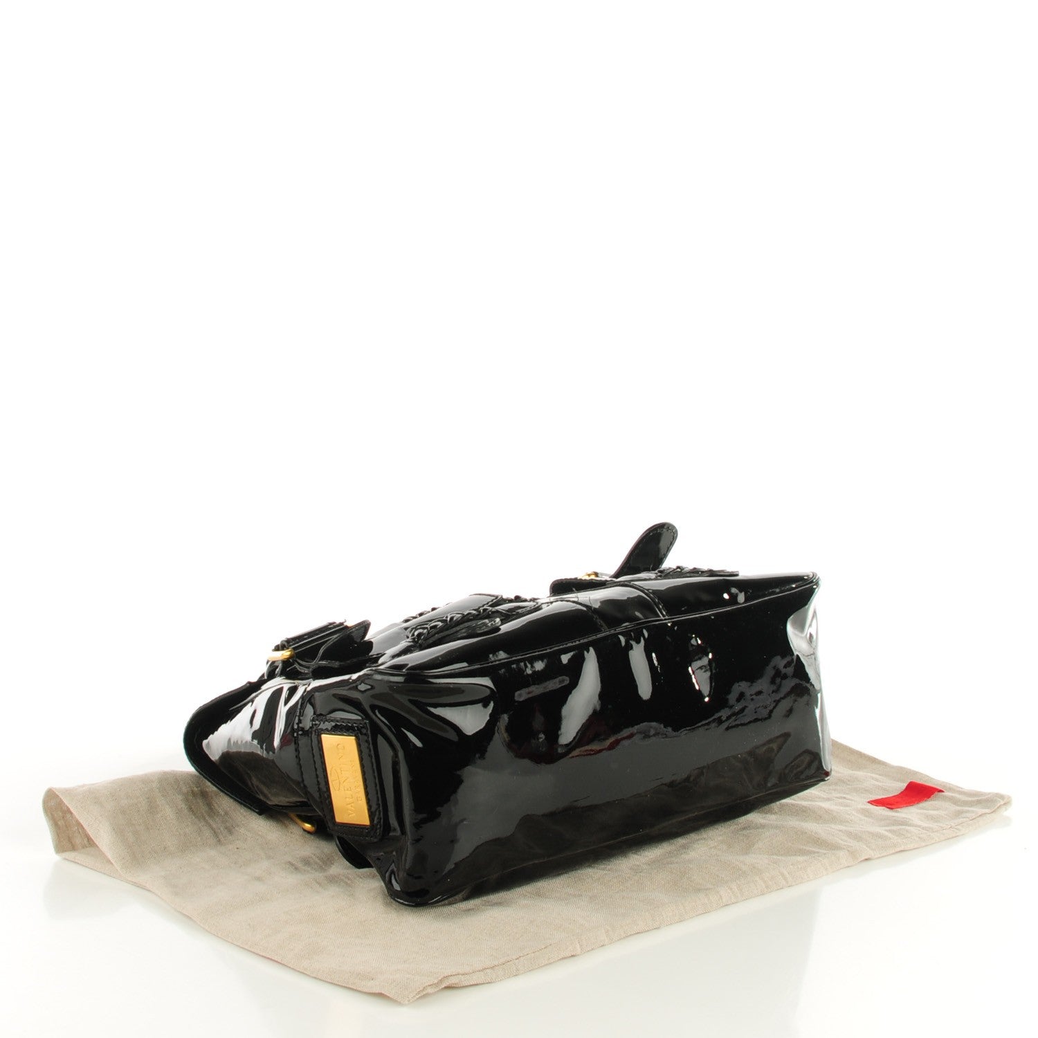 Valentino Garavani Patent Large Histoire Black 4 of 8
