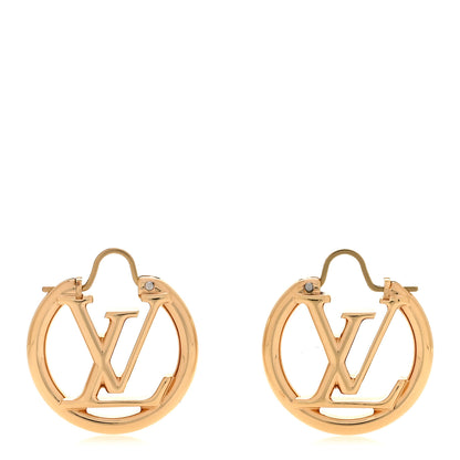 Louis Vuitton Metal Small Louise Hoop Earrings Gold 1 of 6